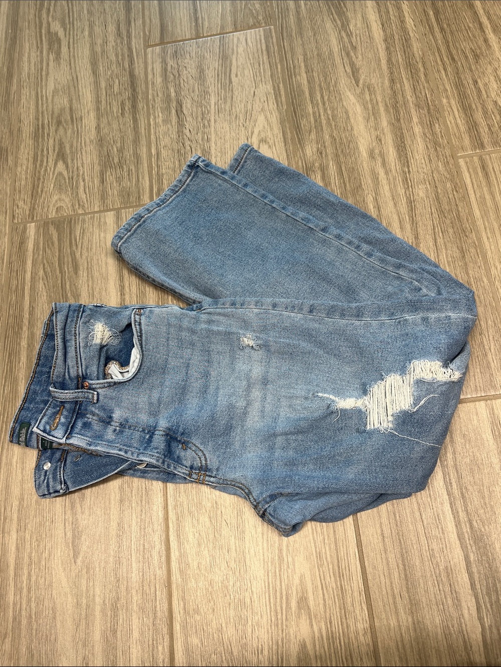 wild fable Light Blue Distressed Boyfriend Jeans